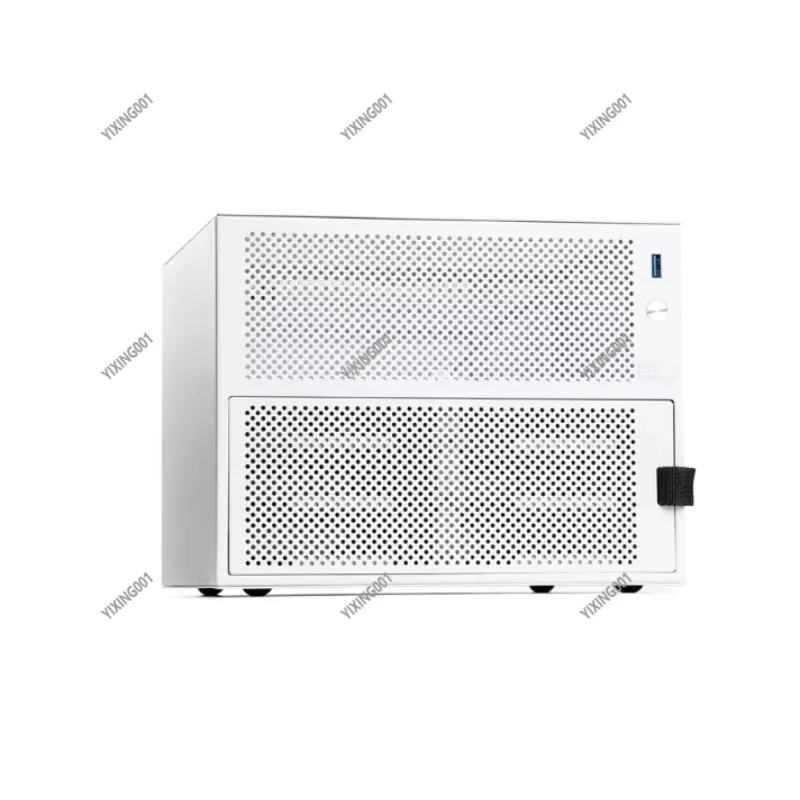 S6 Six-Bay Chassis Small AIO Case with ITX Motherboard Support for DIY Desktop Storage Server Black/White view 3