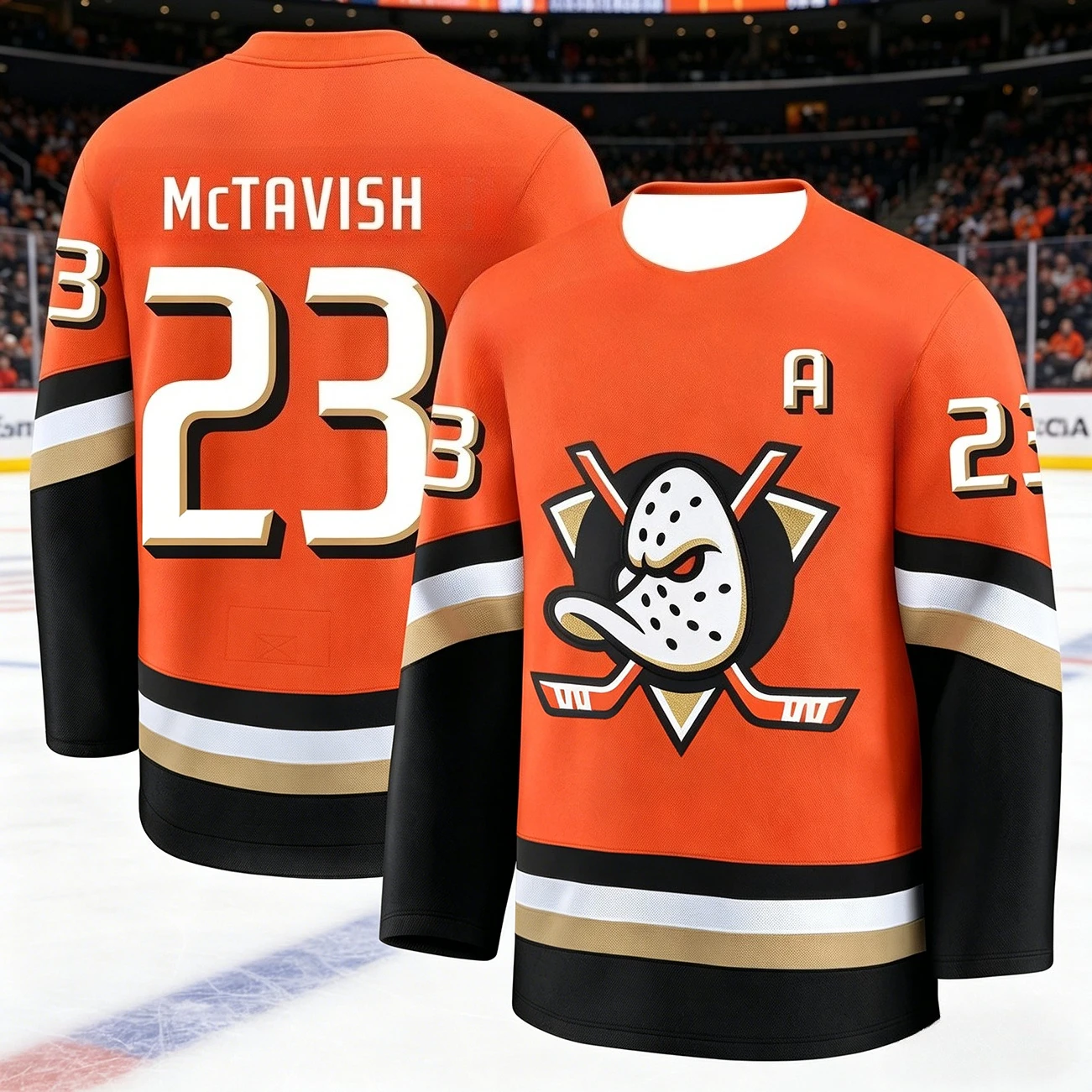 2026 New Men's Ice Hockey Training Shirt for The Duck Team - 3D Print, Breathable, Moisture-Wicking Long-Sleeved T-Shirt Kids