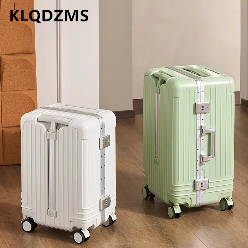 KLQDZMS Carry-on Travel Luggage PC Aluminum Frame Boarding Case 24