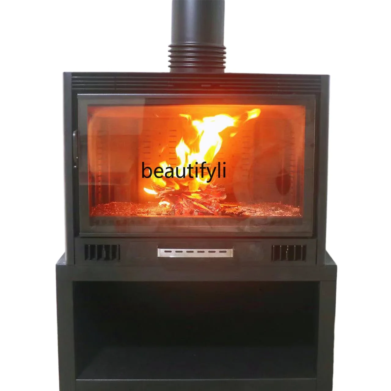 High-End European-Style Real Fire Fireplace Indoor Wood Burning Villa B & B Living Room Decoration Steel Heater