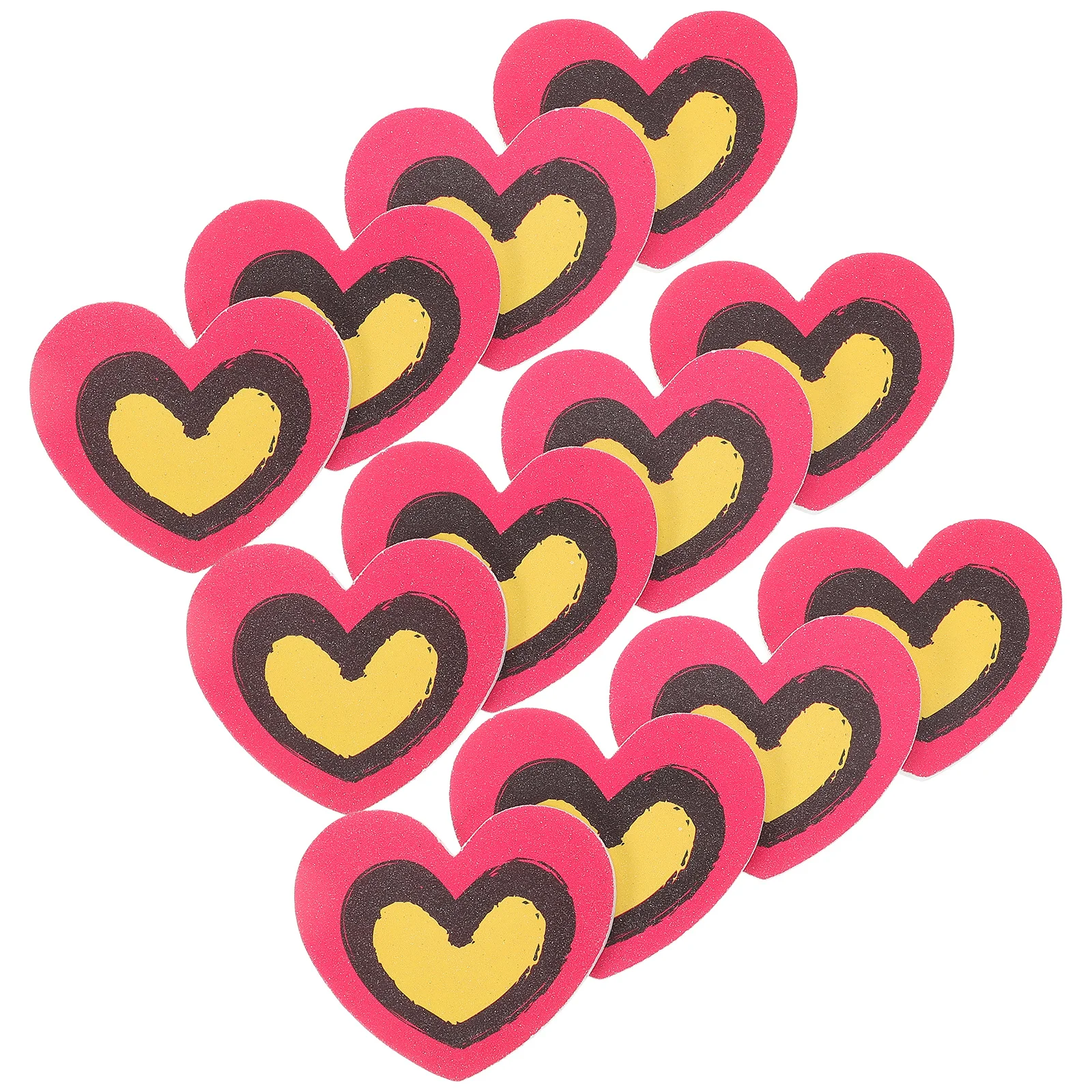 

20pcs Heart Shape Nail Files Love Design Manicure Buffer Blocks For Women Girls Fingernail Polishing Art Supply Tools