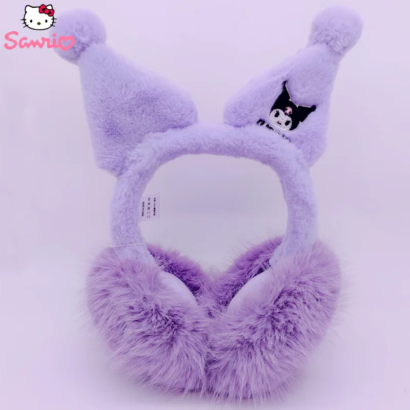 Sanrios Child Earmuffs My Melody Kawaii Cartoon Kuromi Keep Warm Kawaii Cartoon Winter Ear Muffing Cute Cinnamoroll