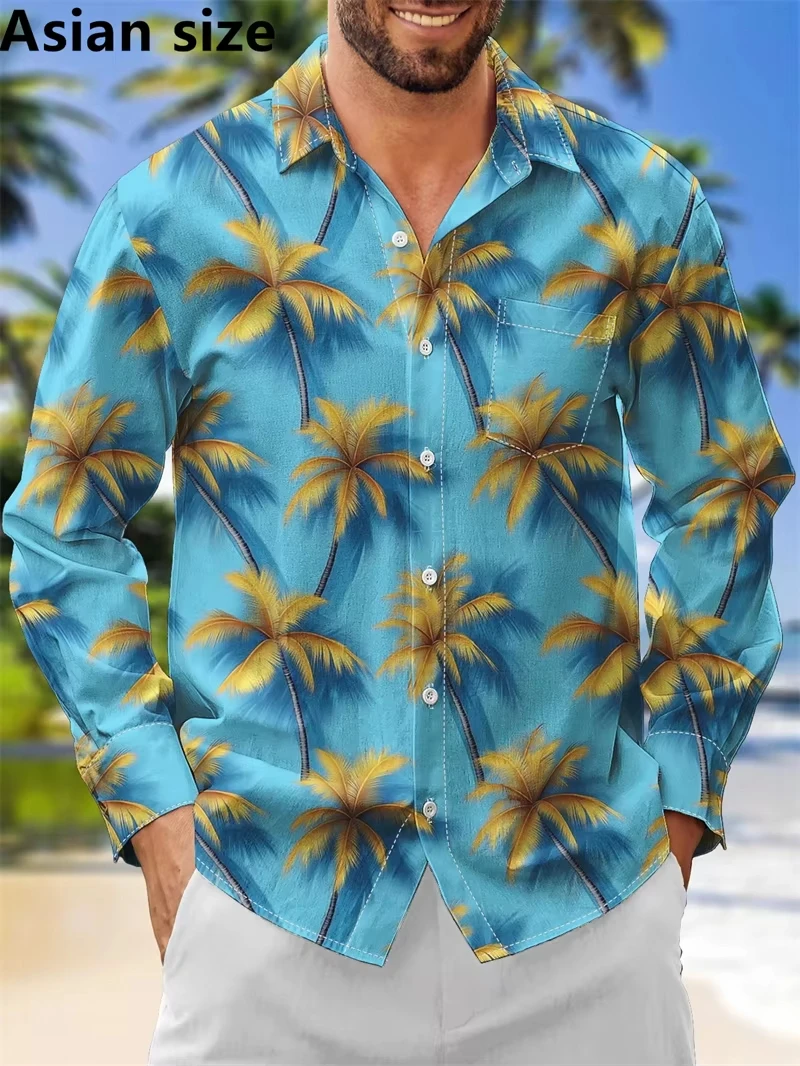 

Floral Pattern Fashion Casual Men's Long Sleeve Shirt Formal Shirt Party Evening Summer Spring Autumn Lapel Long Sleeve、