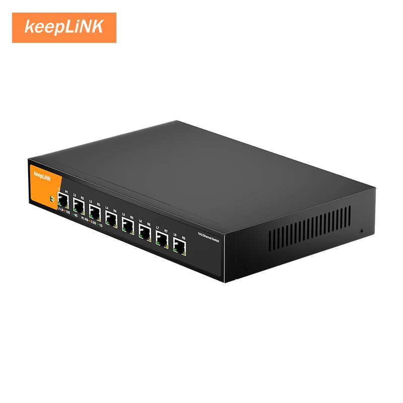 Keeplinkイーサネットスイッチ、プラグアンドプレイ、8ポート、10GB