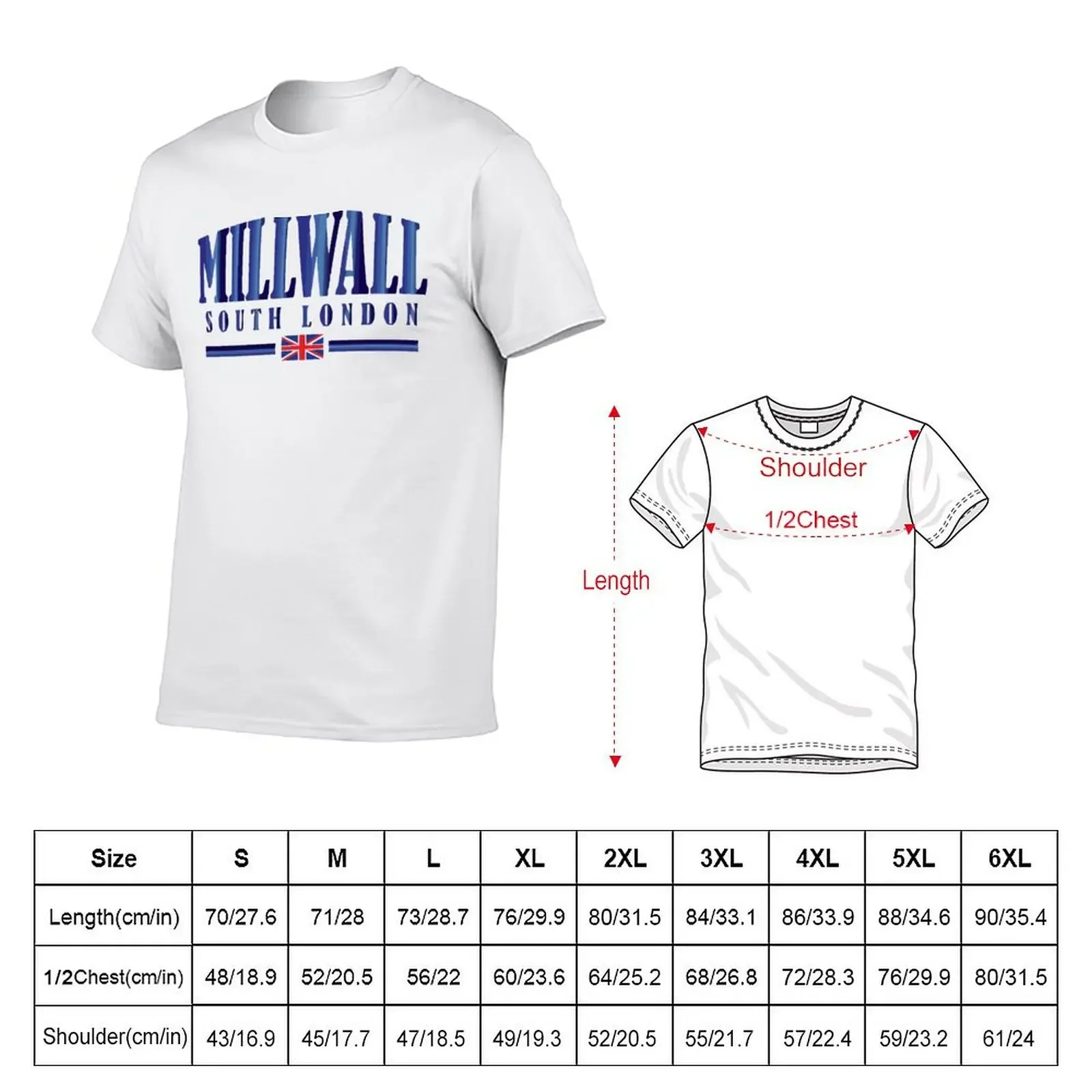 Millwall South London T-Shirt sports fans oversized t shirt oversized t shirts for men