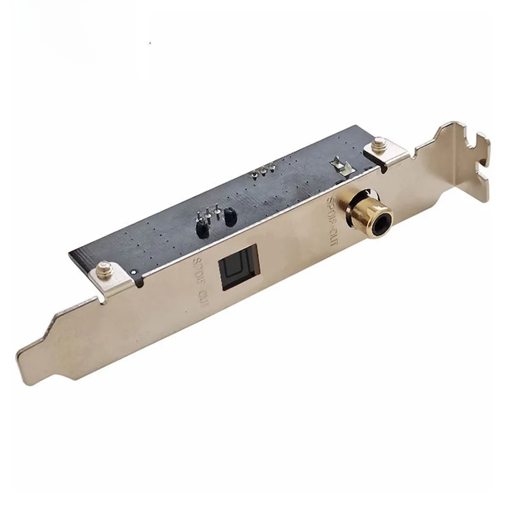 

Digital SPDIF Optical Coaxial Audio Output Card with Gold Plated Interface for DTS Digital 7 1 and LPCM Playback Sound