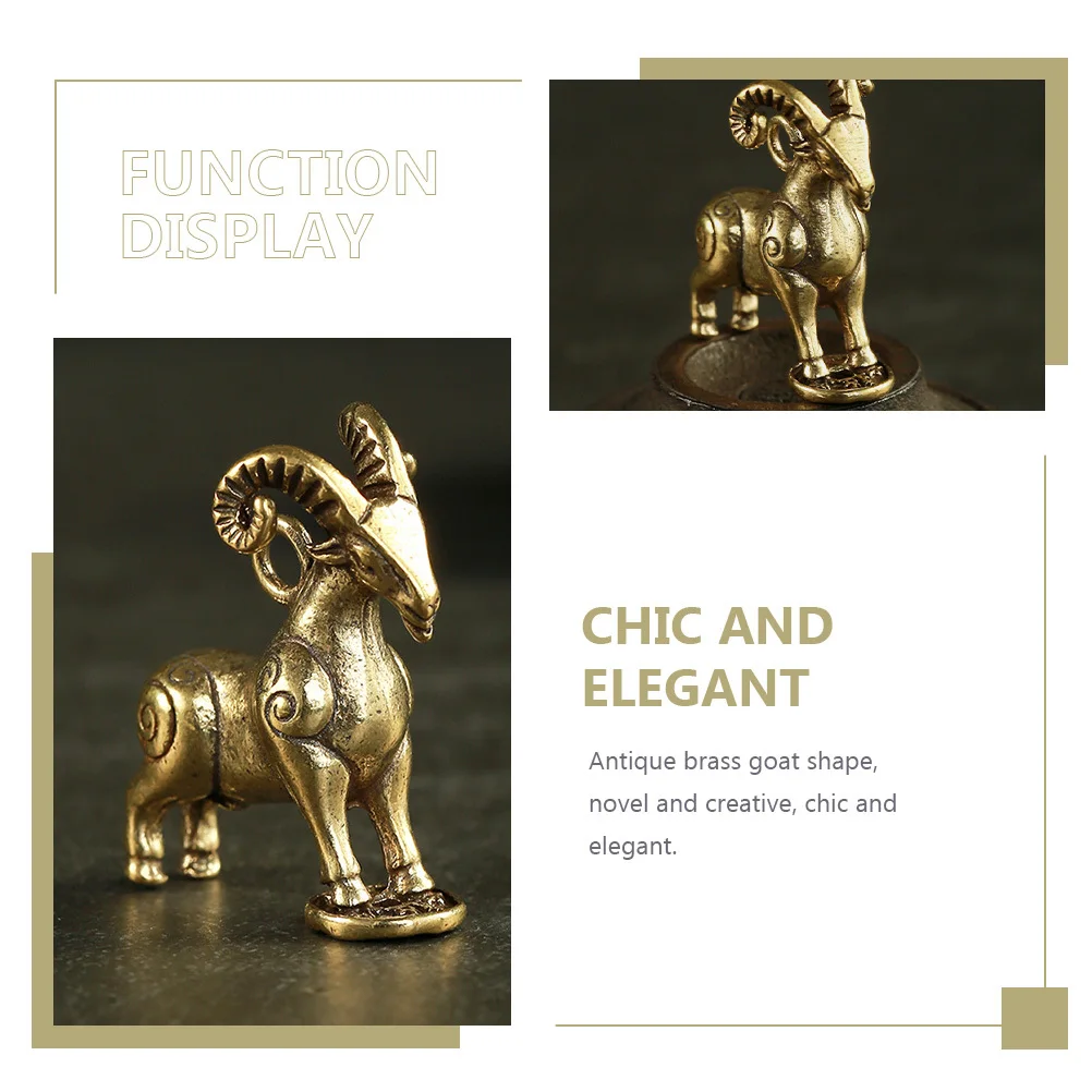 

3Pcs Brass Goat Statue Creative Chic Home Living Room Tea Room Decoration Smooth Bottom Stable Placement Goat Decor