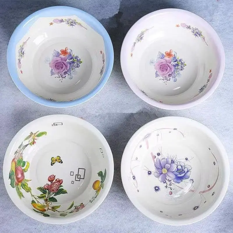 

Nordic Extra-thick Vintage Enamel Basin Sink Soup Basin Washbasin Basin Can Be Heated By Naked Fire Bathroom Furniture Sets ins