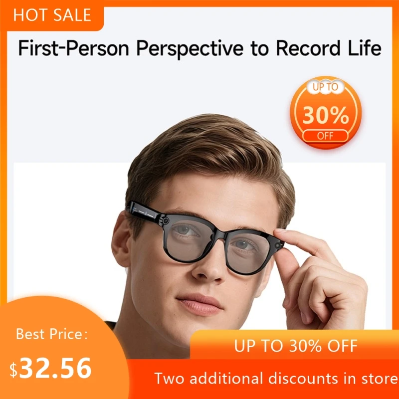 

Smart Glasses With 8 Million Pixel AI Simultaneous Translation Camera Stabilization Video Recording WiFi Transmission New 2026