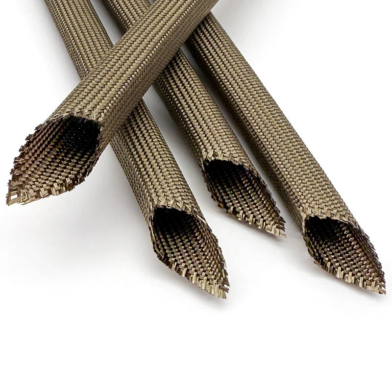 Superior Heat Resistance 1000Deg.C Basalt Tube 1-20mm Generator Motor Wiring Flexible Fiberglass Insulation Cable Protector