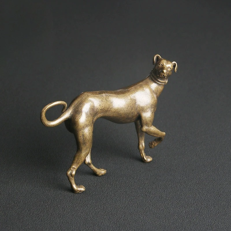 

Little Fairy/ Retro Brass Hound Desktop Ornaments Creative Metal Animal Tea Pet Living Room Home Decoration Handicraft Gift
