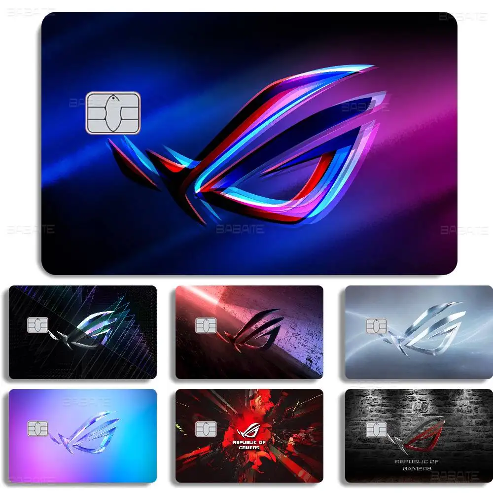 ASUS ROG Republic Of Gamers Logo Anmie Sticker Film Skin Cover For Credit Card Debit Bank Card Front