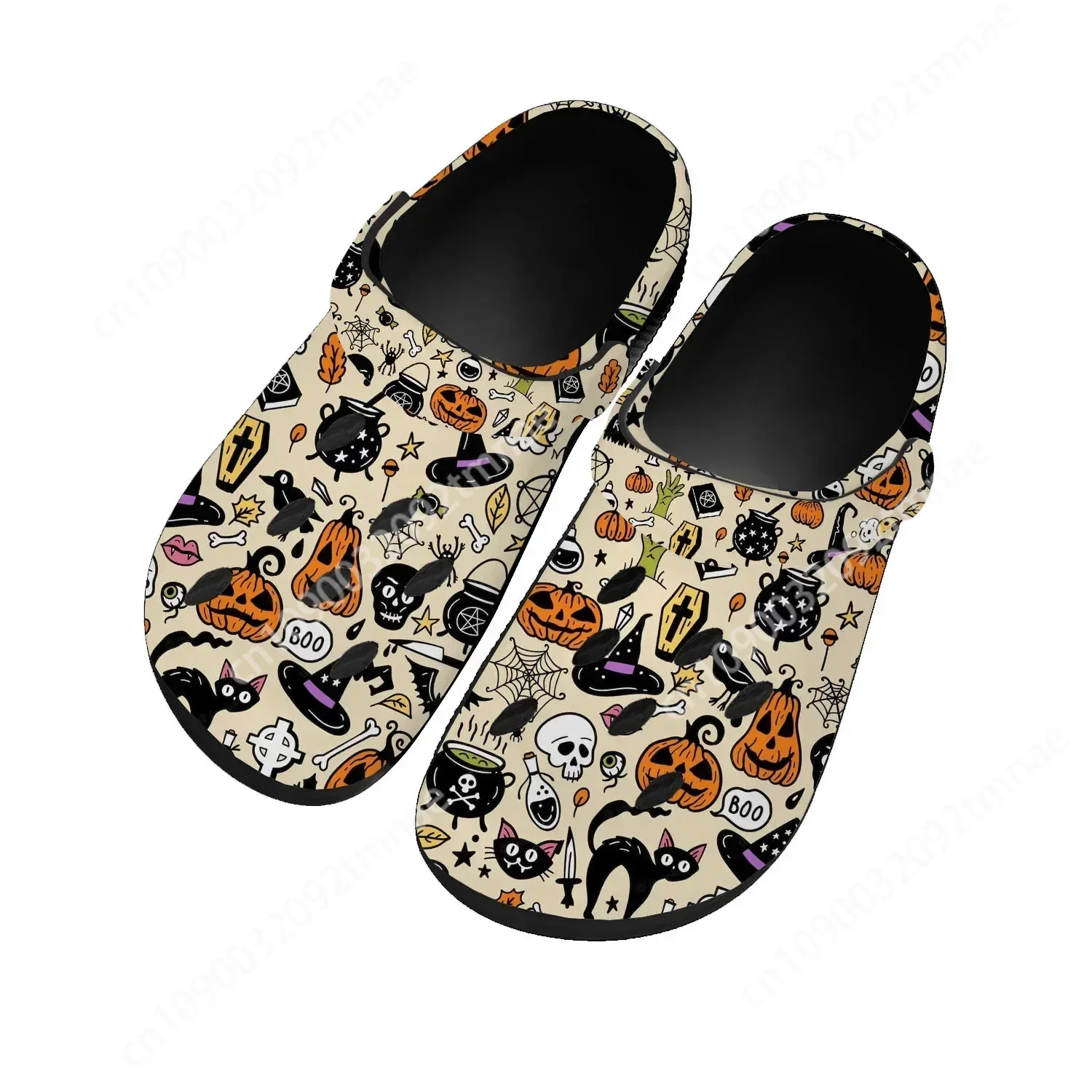 Halloween Gift Home Clog Mens Women Youth Boy Girl Sandals Spooky Lantern Pumpkin Shoes Garden Custom Shoe Beach Hole Slippers