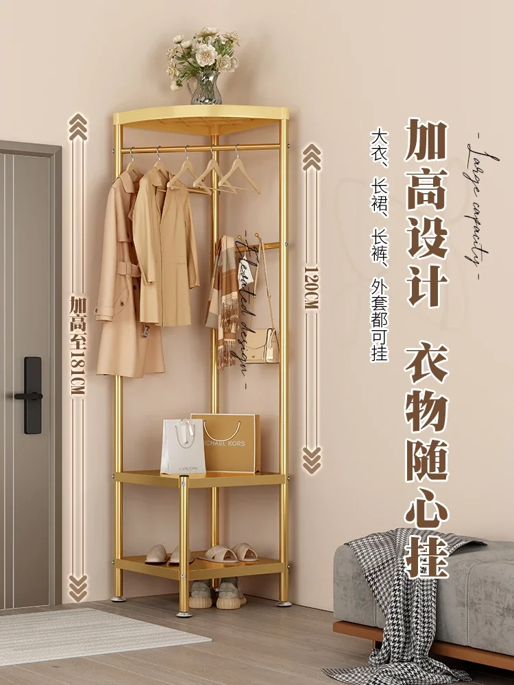 Corner clothes hanger, floor to ceiling bedroom clothes hanger,