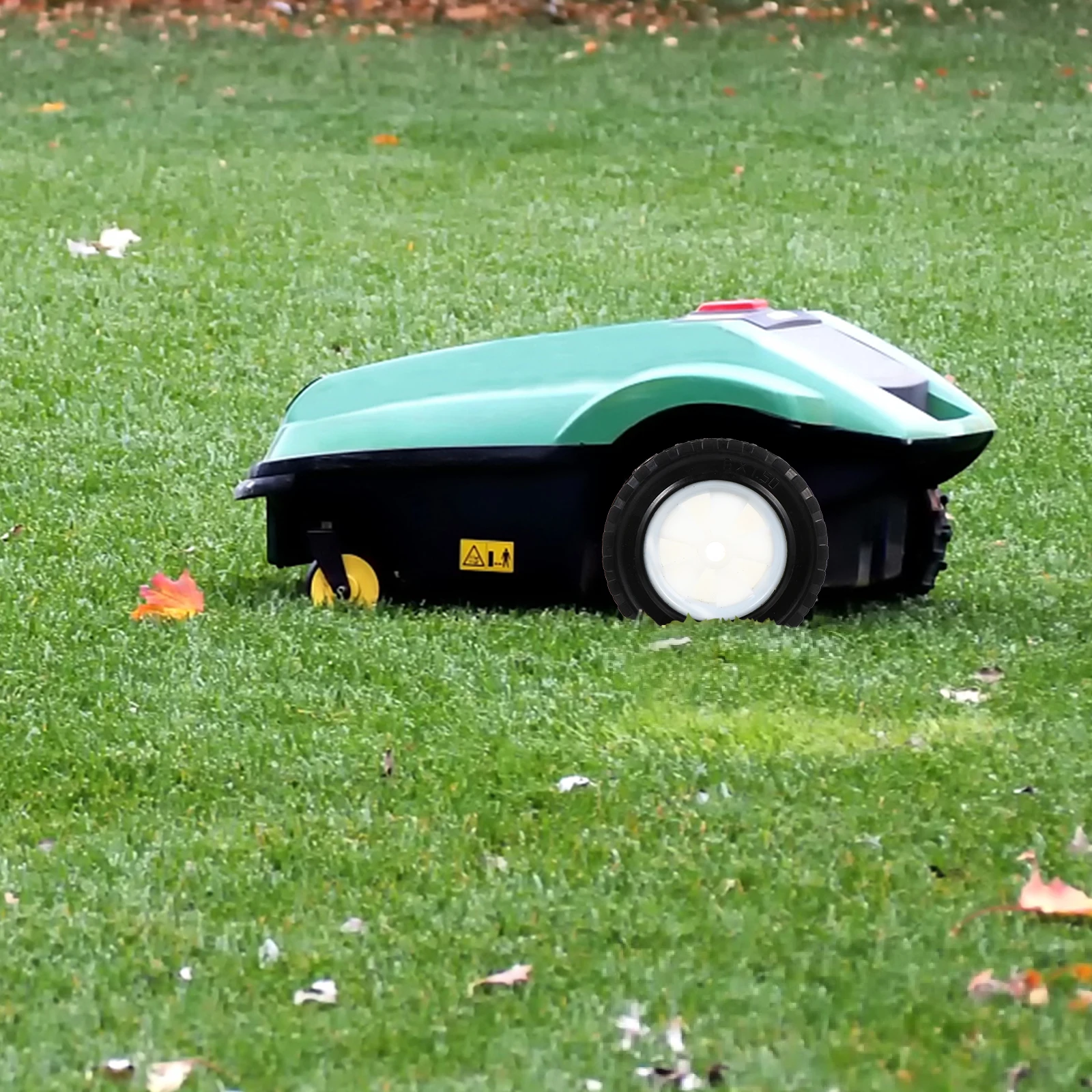 

2Pcs Lawn Mower Rubber Wheels 6 Inch Solid No Inflation Grass Cutter Replacement Parts Accessory