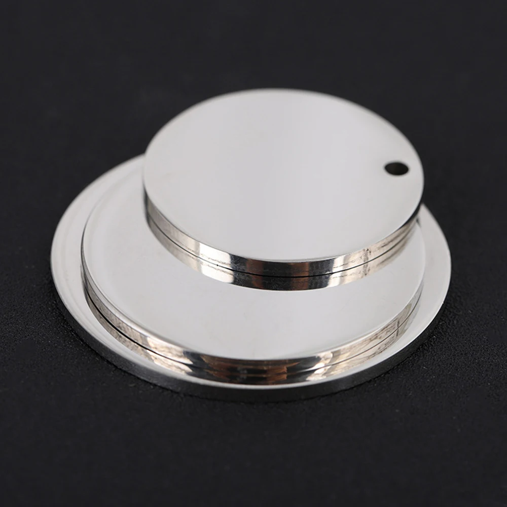 20pcs 20/25/30/35mm Mirror Stainless Steel Blank Round Charm Dog Tag Pendants Engraved Personalized Customized Necklace Bracelet view 3