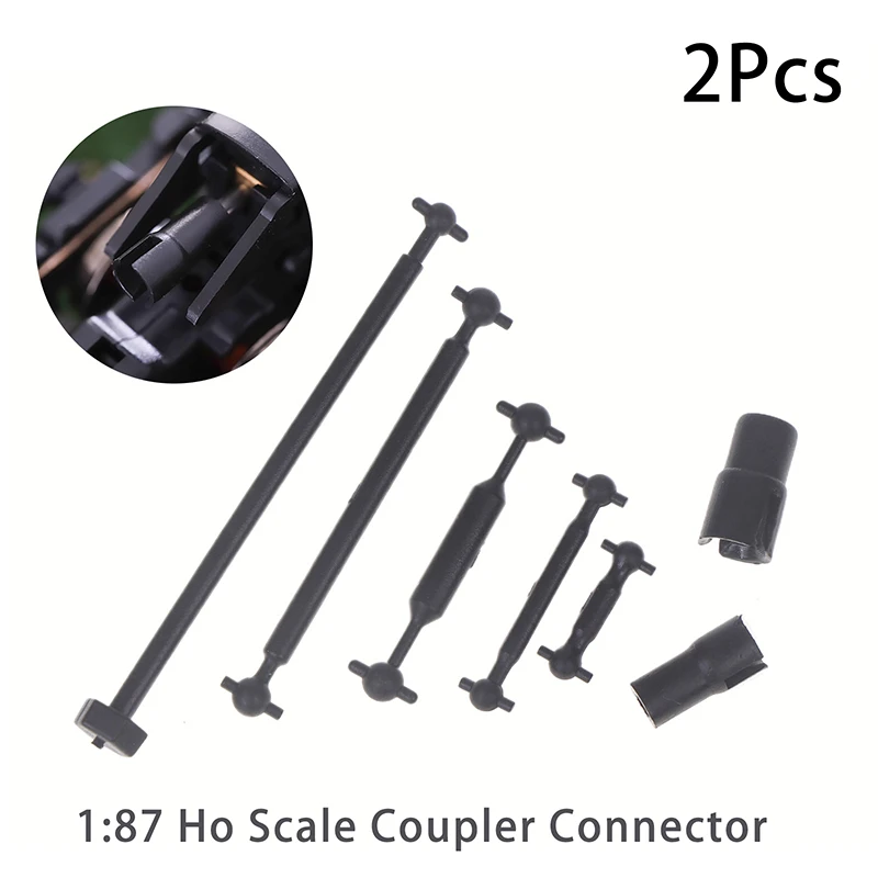 2pcs/lot Ho Scale 1:87 Railway Train Accessories Coupler Connector ABS Plastic Motor Drive Rod Train Model Connecting Rod