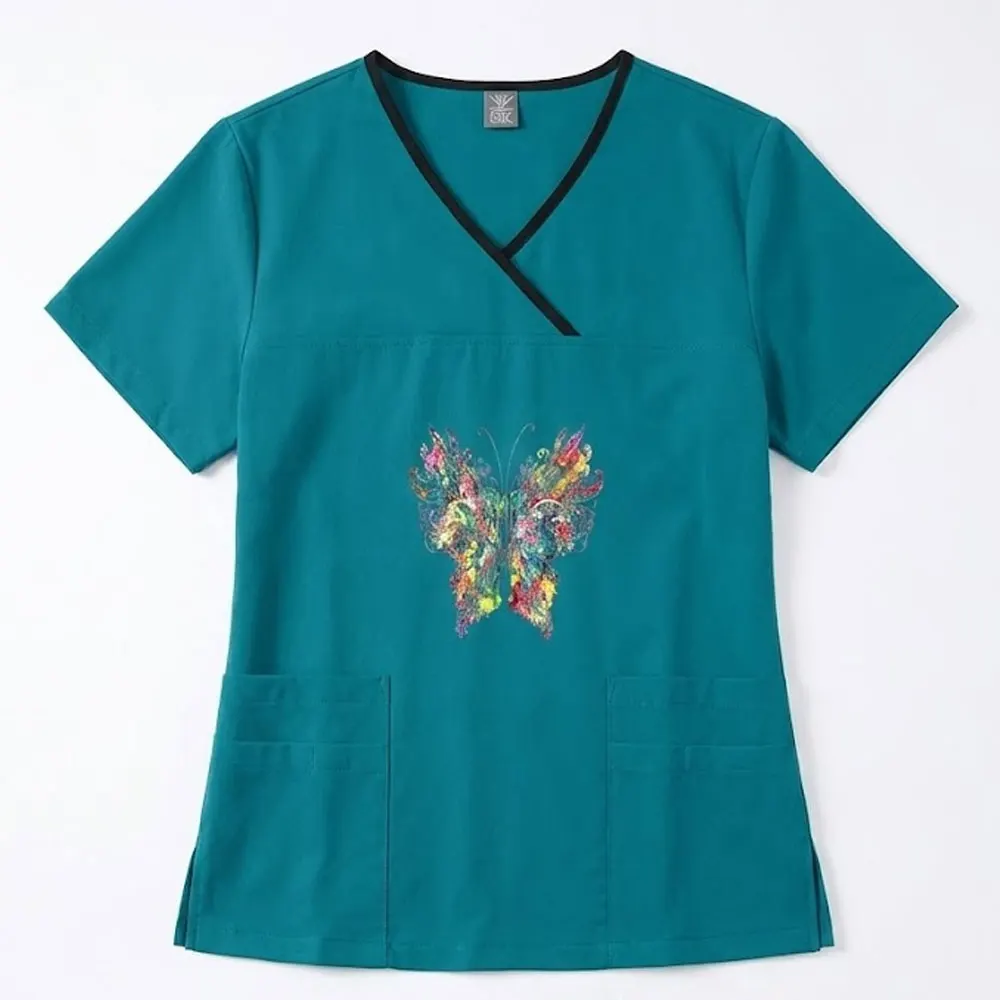 Elite chirurgische scrubset: sneldrogend splituniform met korte mouwen |   Prestaties medische uitrusting voor tandheelkundige chirurgie en laboratoriumtechnici