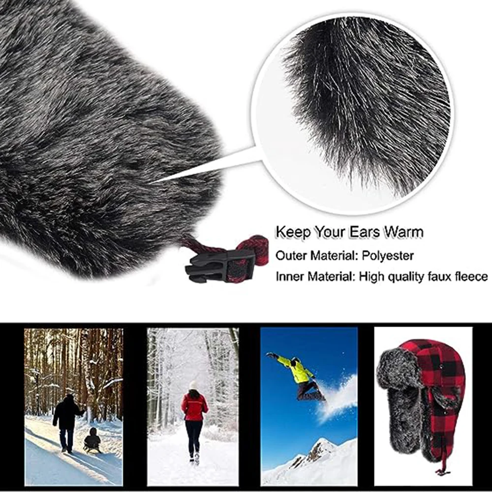 Lumberjack Plaid Aviator Trapper Hat Trooper Ear Flaps Ushanka Eskimo Cold