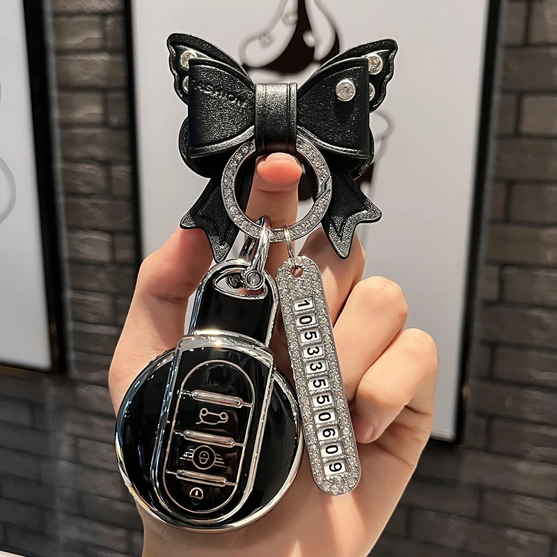 TPU Car Key Cover Case Flip Remote Key Skin Holder Protector Shell for BMW Mini Cooper Countryman Clubman F54 F55 F56 F60