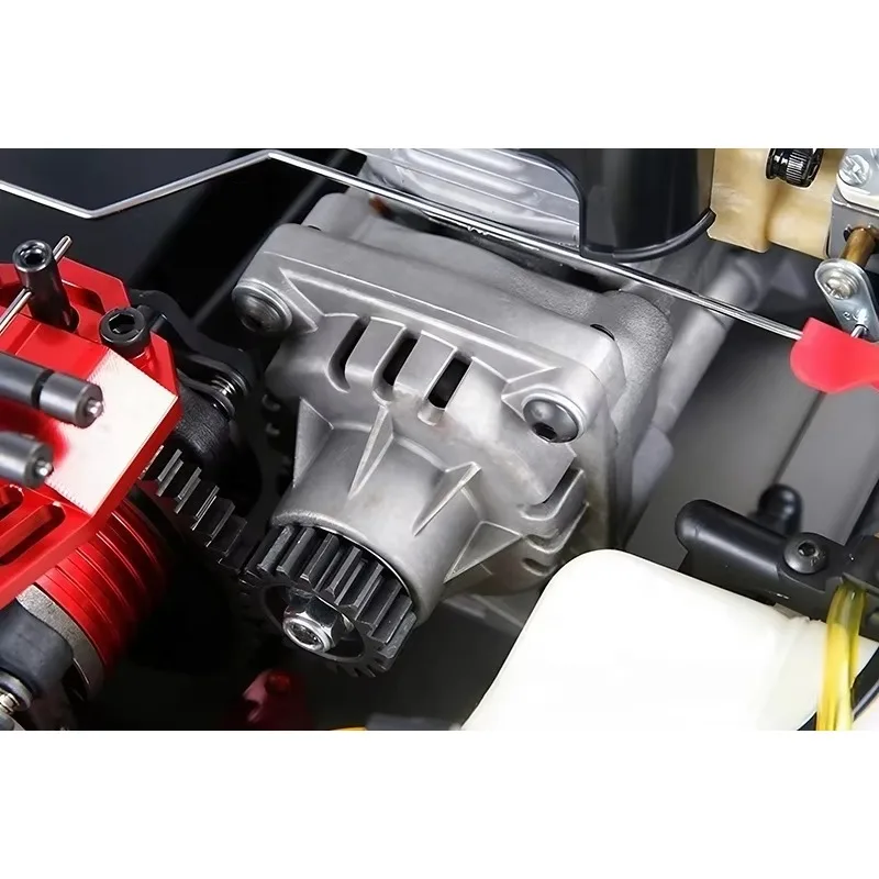 ROFUN LT450 2.4Ghz Remote 4WD 1:5 CNC Sasis Aloi Logam 45CC Kontrol Radio Bahan Bakar Bensin RC Nitro Model Mobil Truk Gas RTR