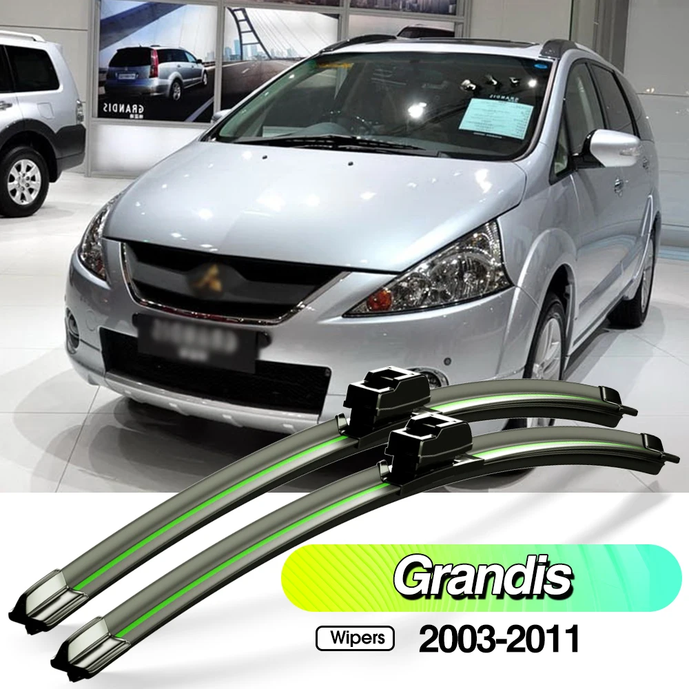 

For Mitsubishi Grandis 2003-2011 2pcs Front Windshield Wiper Blades Windscreen Window Accessories 2004 2006 2007 2009 2010