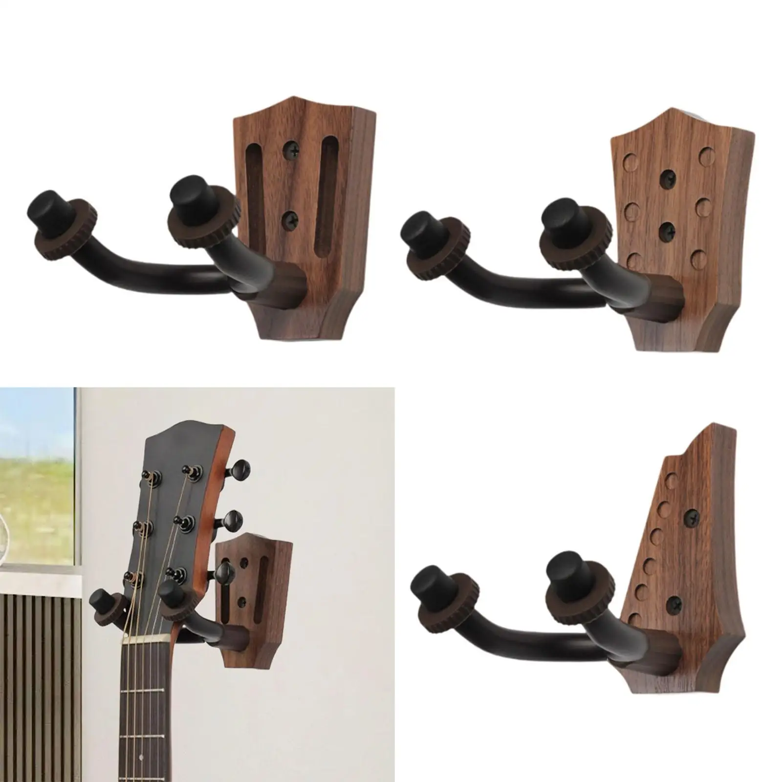 Guitar Wall Mount Hook Guitar Stand Wooden Base Guitar Hook Wooden Guitar Display Stand Bass Men Boy Gift Acoustic Mandolins