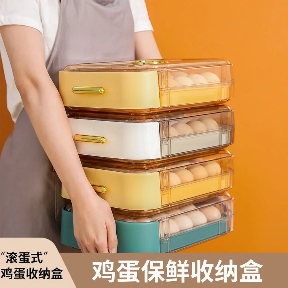 

Kitchen stacking finishing refrigerated freezer drawer storage box refrigerator storage box food egg dumpling preservation box