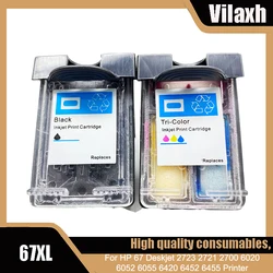 Vilaxh 67XL 67 XL Reusable Ink Cartridges for HP67XL Envy 4140 4152 4155 4158 1225 2732 2752 1225 2774 6052 6055