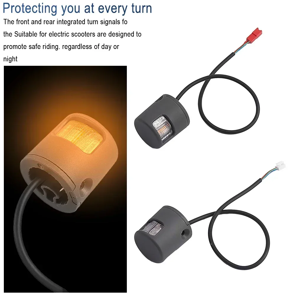 Luz de advertência de sinal de giro esquerdo ou direito para xiaomi 4 lite (2a geração) scooter elétrico alça cauda volta luzes de segurança parte
