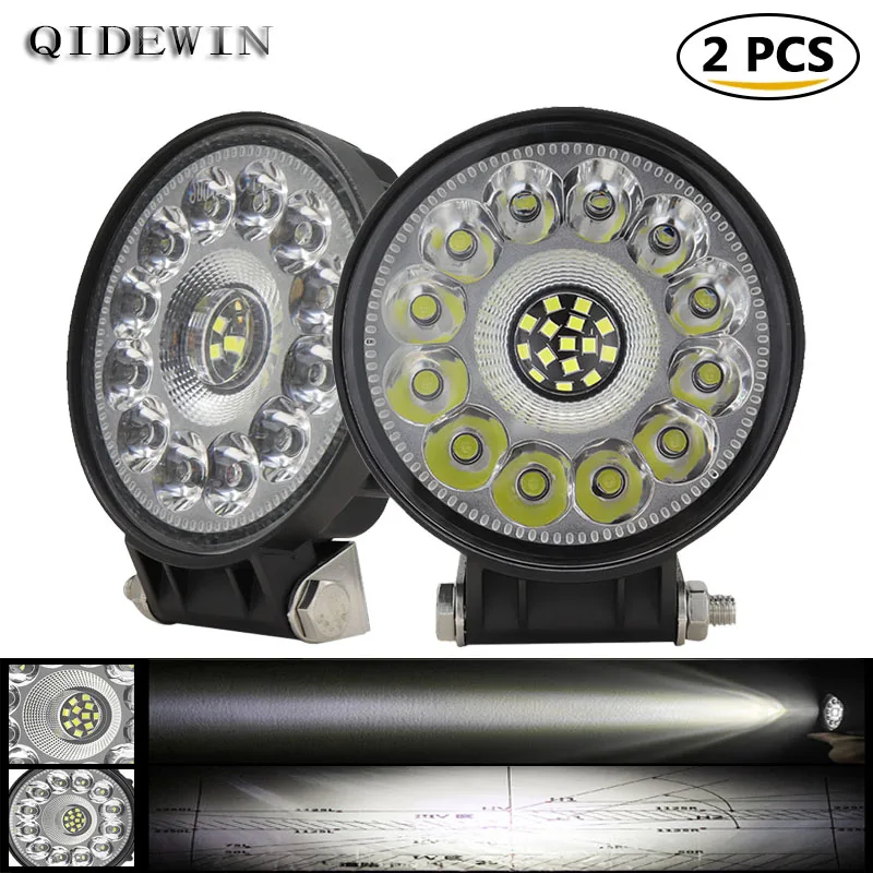 

4 Inch 54W Floodlight Lights Truck Motorcycle High And Low Beam Headlights Excavator Harvester Off-road Roof Lighting Lamp 2pcs