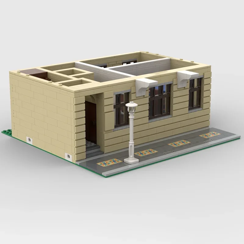 NEW house Moc Building Blocks Avilés Albergue Technology Modular Bricks Model  Gifts Christmas Toys DIY Sets Assembly！