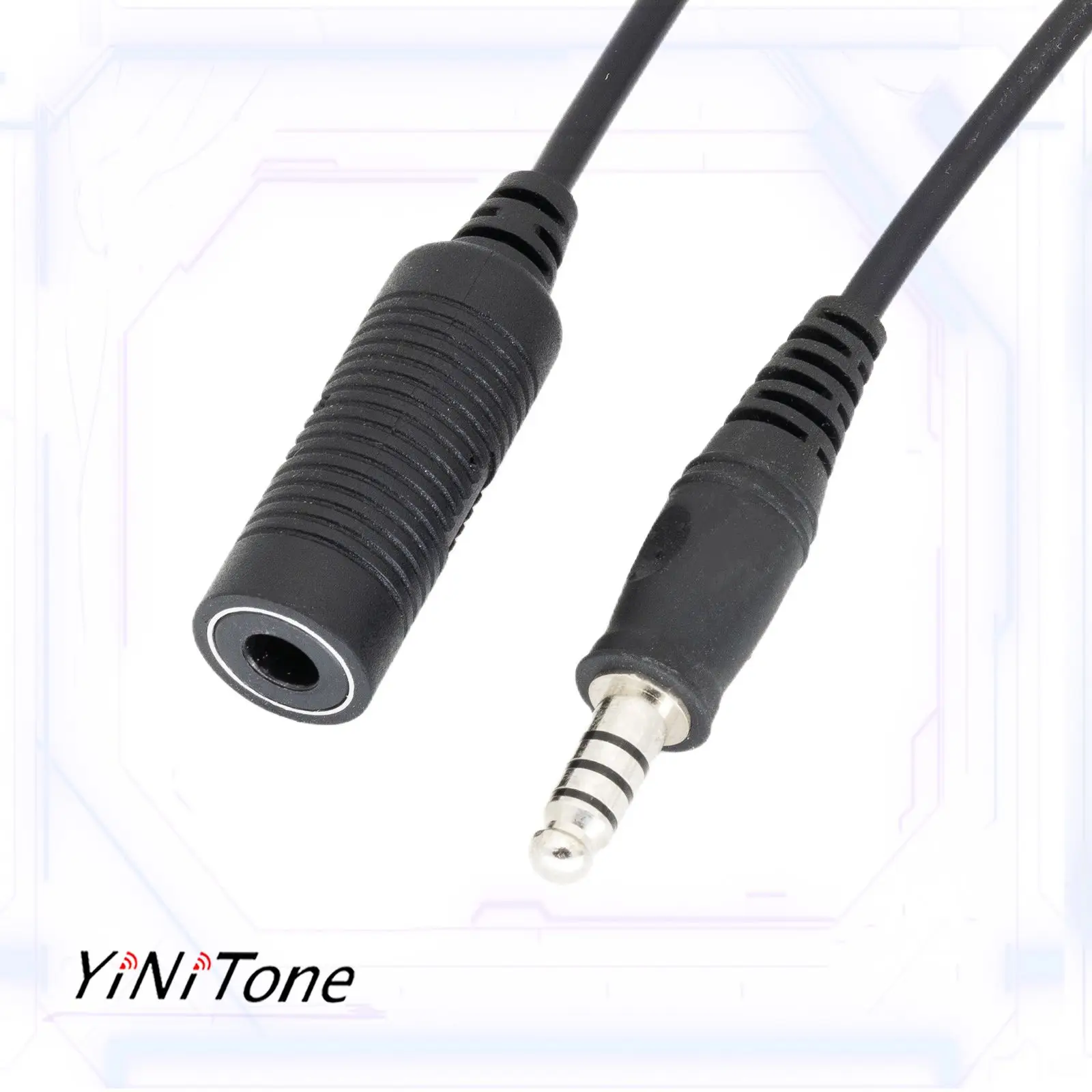 U94 Push to Talk Fighting in versione civile Cavo di conversione per radio NATO 7.1mm Plug Force Auricolare Adattatore di cablaggio U174
