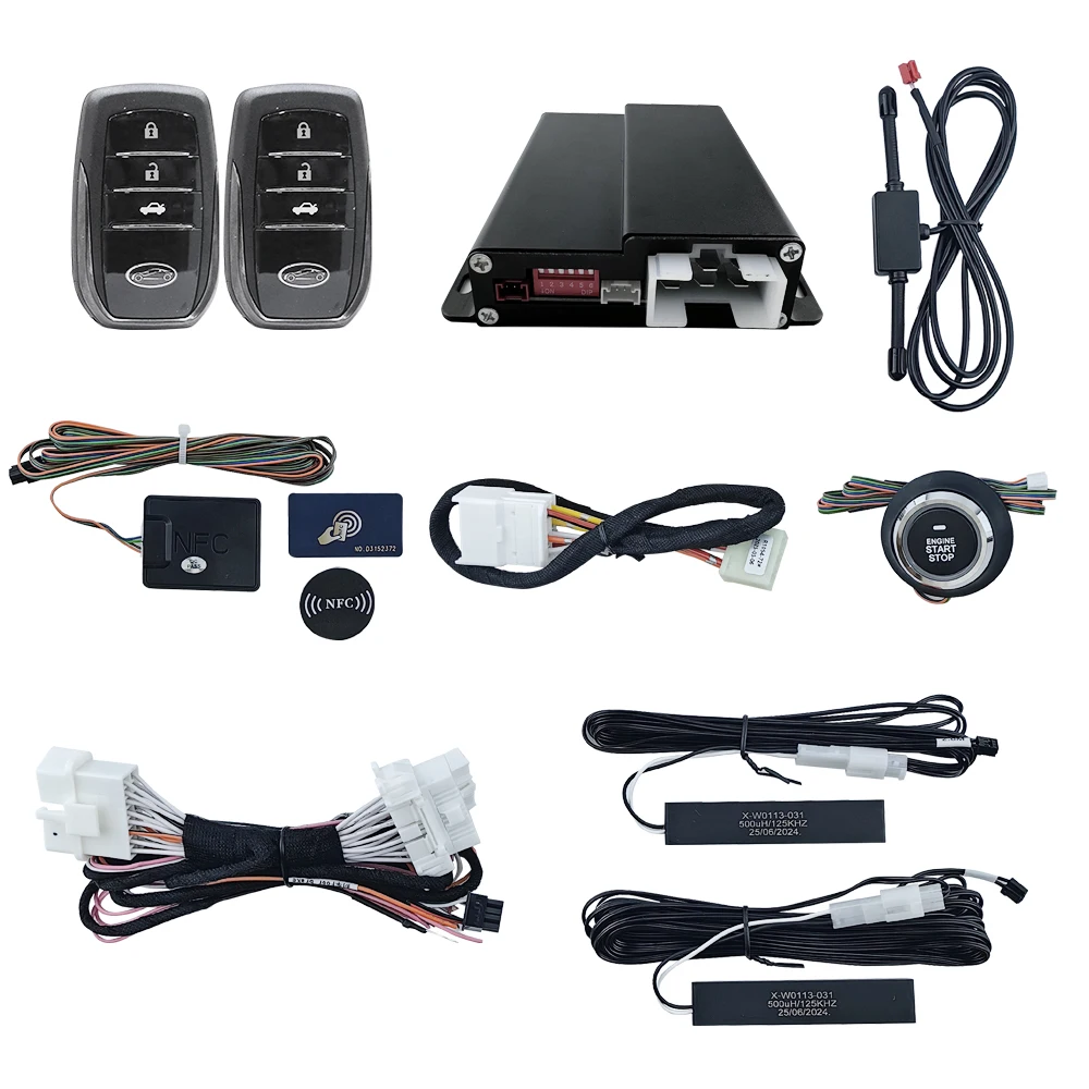 Plug And Play PKE Push Start System Remote Start Car Alarm For TOYOTA FJ Cruiser Year 10-17 Requiring Swift Vehicle Access