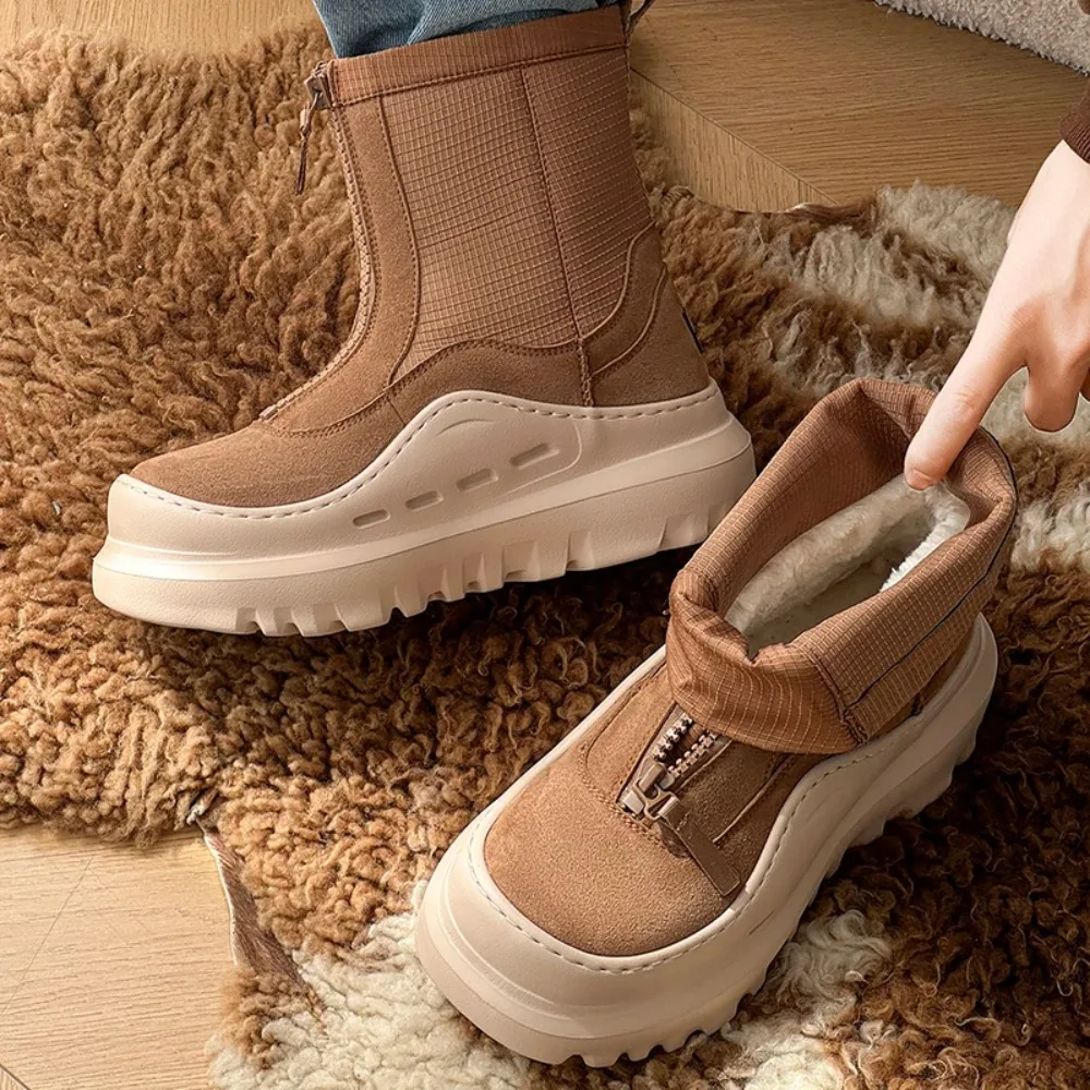 

Высокие зимние ботинки для мужчин и женщин, противоскользящая зимняя флисовая хлопковая обувь на толстой подошве, уличные морозостойкие походные хлопковые ботинки