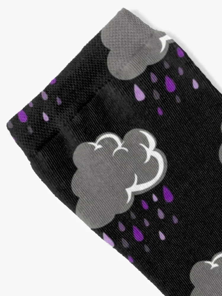 Literal Purple Rain Cloud Socks Children's Run Socks Male Women's