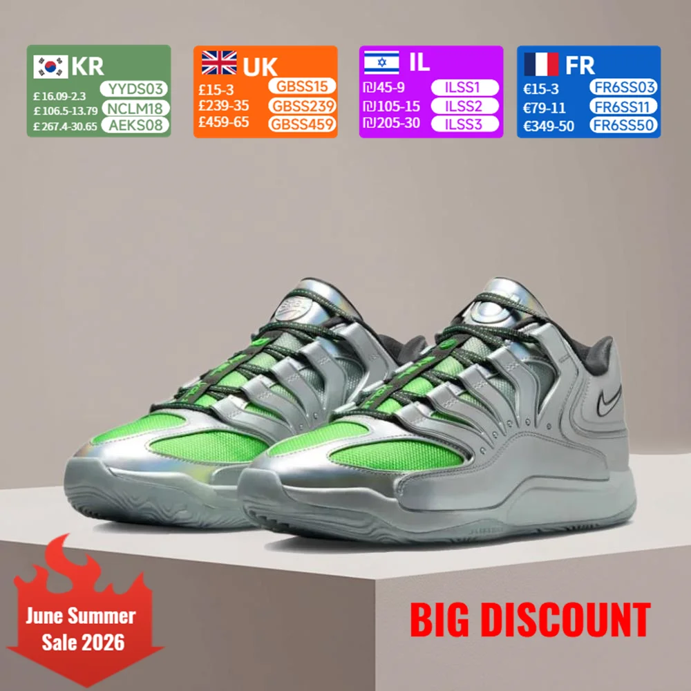 Nike KD 18 EYBL - Fashion Silver Slip-Resistant, Durable Cushioning Men's Classic Basketball Shoe IF2519-001