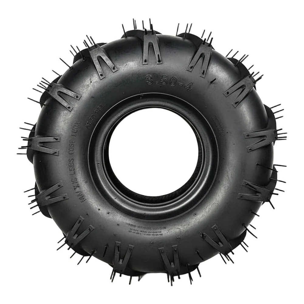 Wheelbarrow Golf Cart Tire and Inner Tube Kit 4.10/3.50-4 Made of Rubber Heavy Duty 4 Inch Wheel Hub Compatible