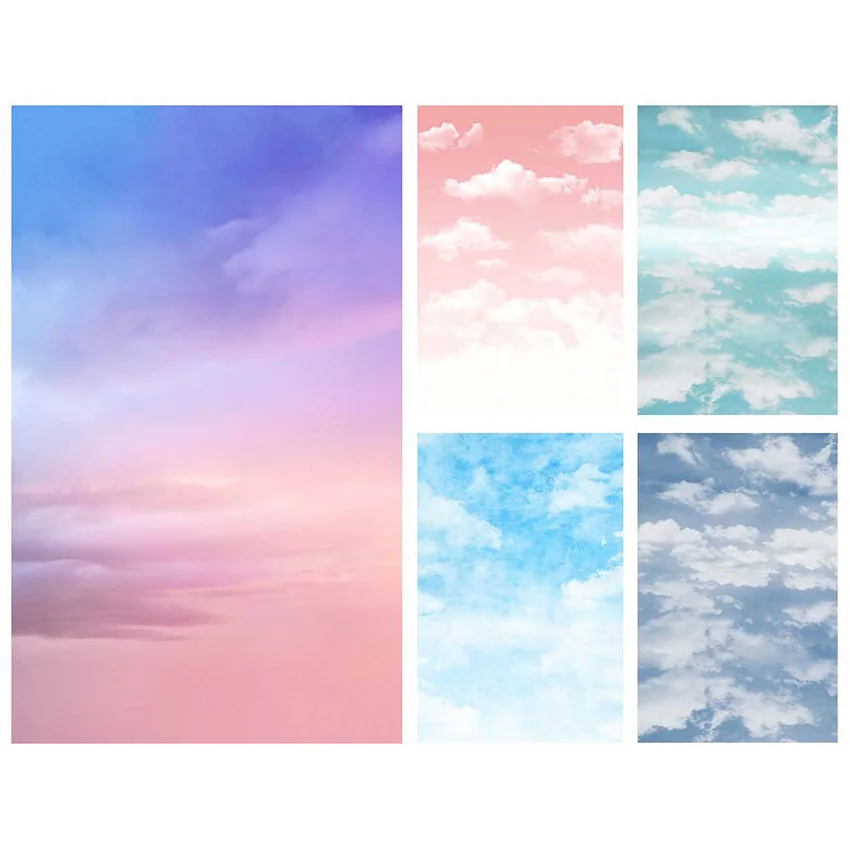 Mehofond Blue Sky White Clouds Backdrop Natural Scenery Newborn Baby Shower Birthday Photography Background Photo Studio Props