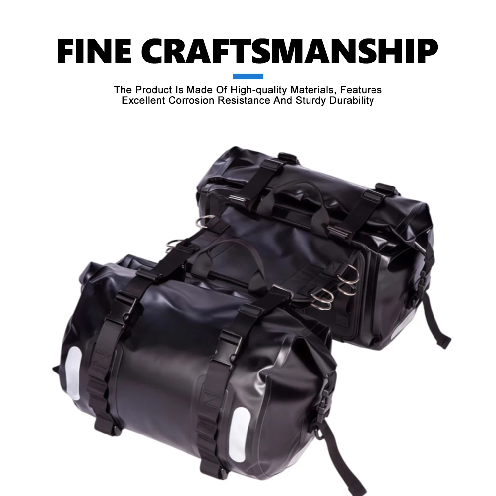 Motorcycle Waterproof Side Bags Large Capacity Rear Seat Bags Motorbike 20L Luggage Storage Bags Touring Equipment