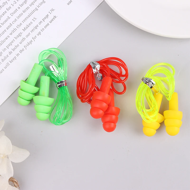 1Pair Anti-Noise Earplugs Case Protective Waterproof Protection Ear Plug Silicone Swim Dive Ear Plug Security Protect