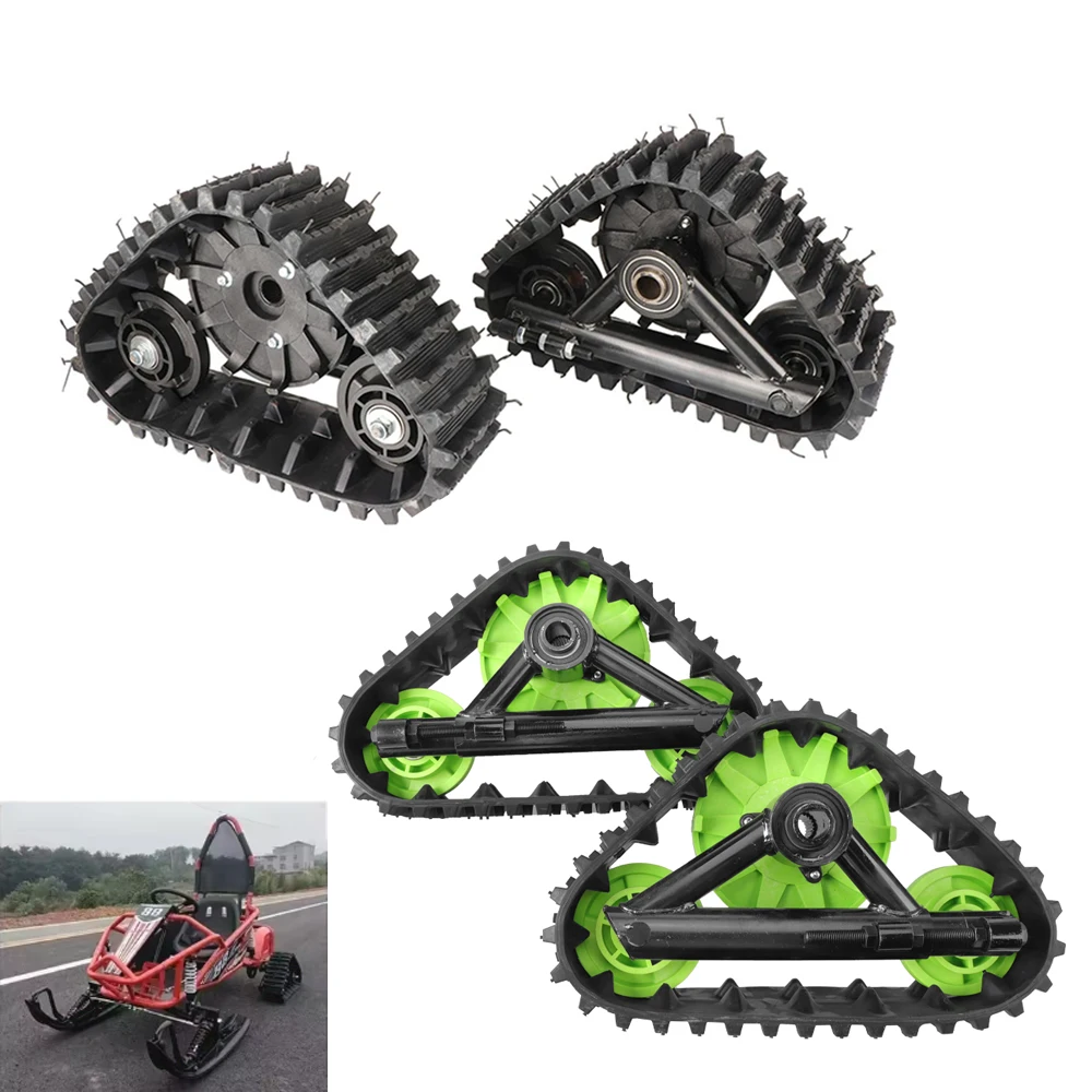 Snowmobile Rear Wheel Rubber Track Kit For Snow Sand Tracks Go Kart Winter Quad ATV UTV Buggy 23T Rear Axle