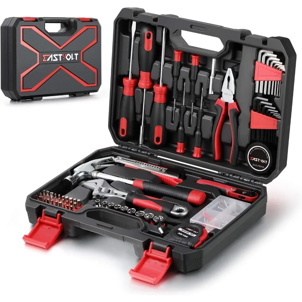 

128-Piece Home Repair Tool Set with Storage Box, Ideal for Household DIY Projects and General Maintenance