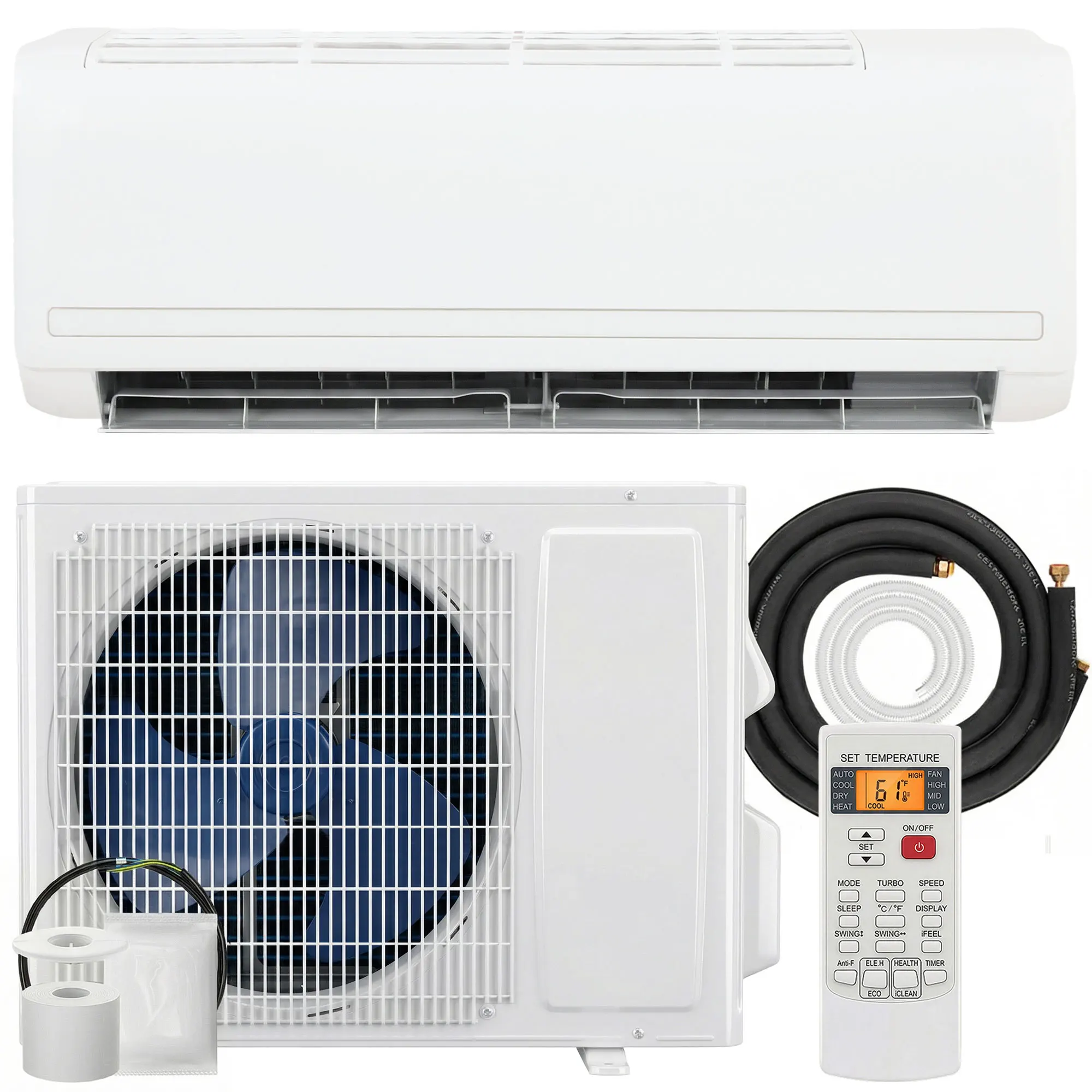 12000 BTU Mini Split Air Conditioner and Heat Pump, 22 SEER2 115V Cools up to 750 Sq.Ft, Energy Efficient Ductless Inverter AC Unit, Complete Installation Kit