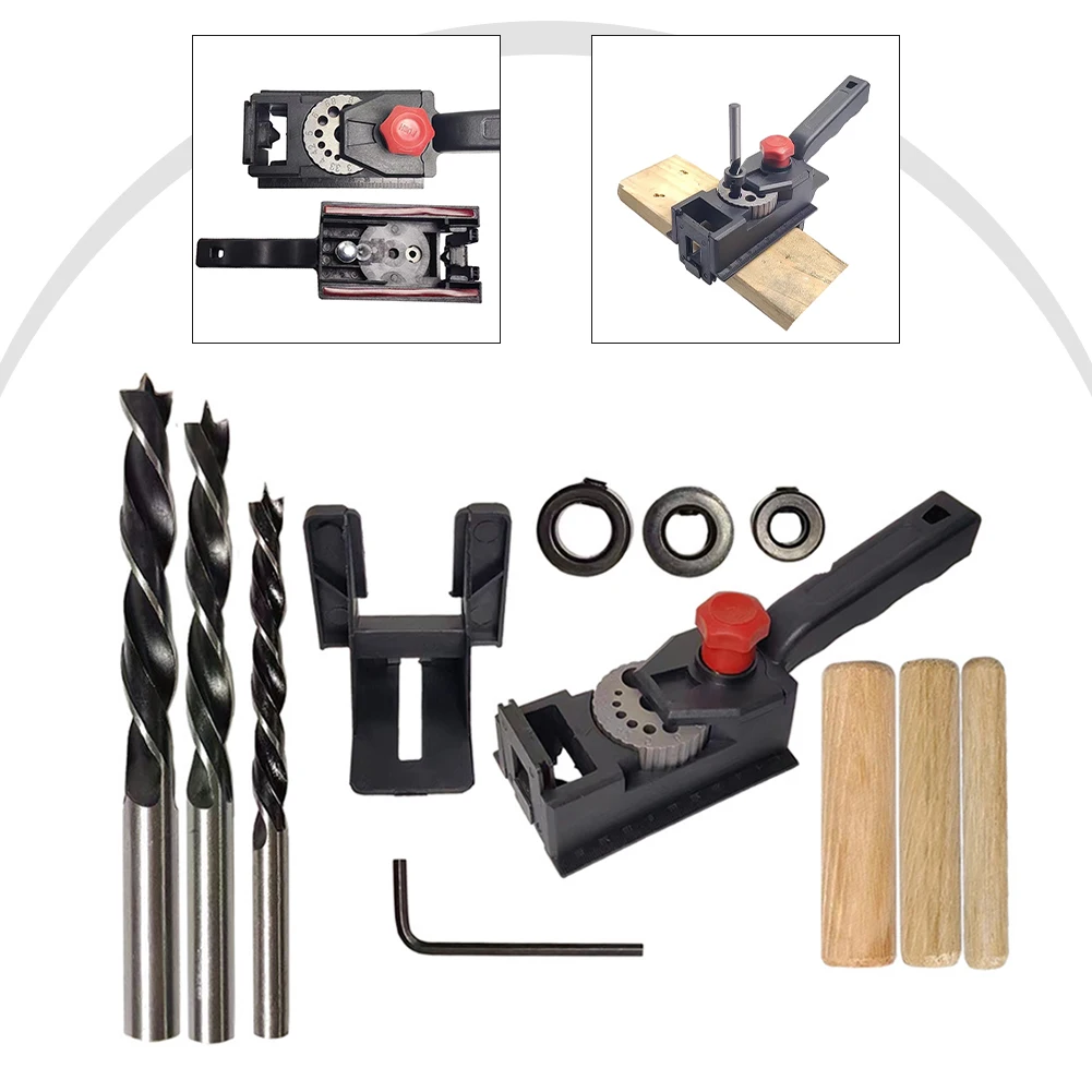 

Accurate Hole Placement Dowel Drill Guide For DIY Enthusiasts Accurate Hole Placement Tool Built-in Depth Limiter