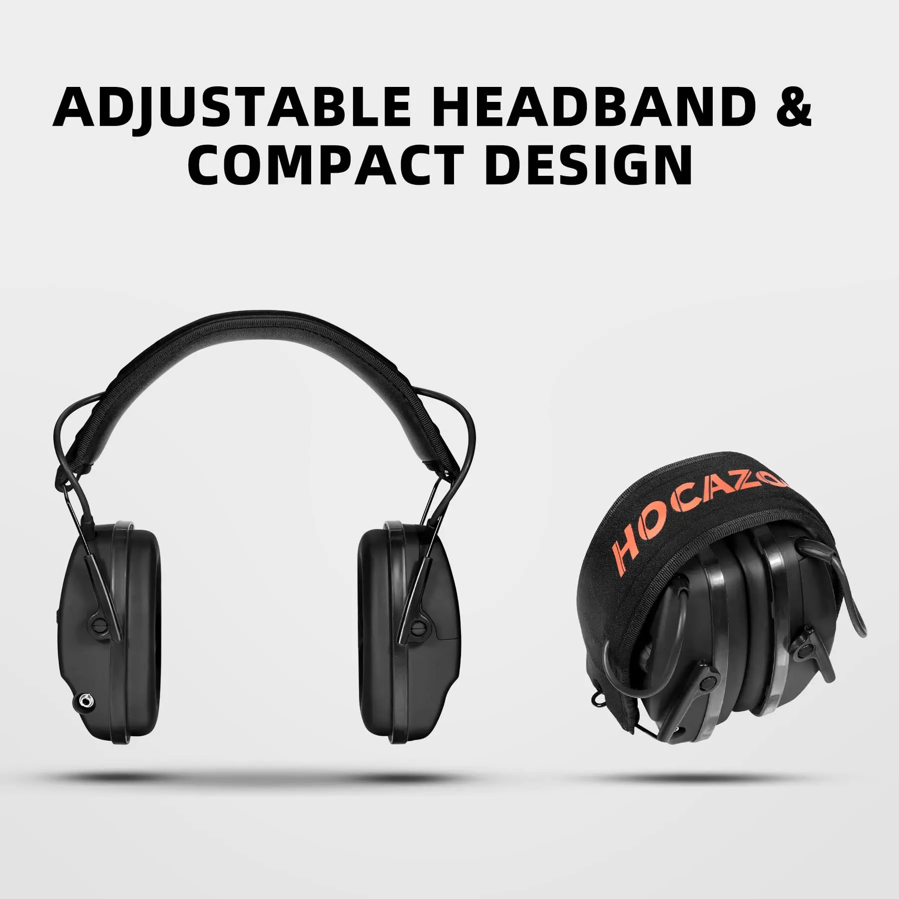 HOCAZOR Shooting Electronic Earmuffs Bluetooth Active Hearing Protection Noise Reduction Headphones for Hunting Protector