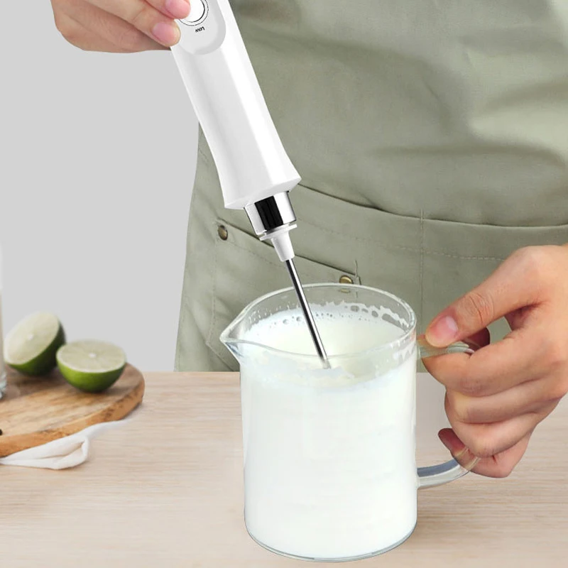 3 In 1 Portable Rechargeable Electric Milk Frother Foam Maker Handheld Foamer High Speeds Drink Mixer Coffee Frothing Wand