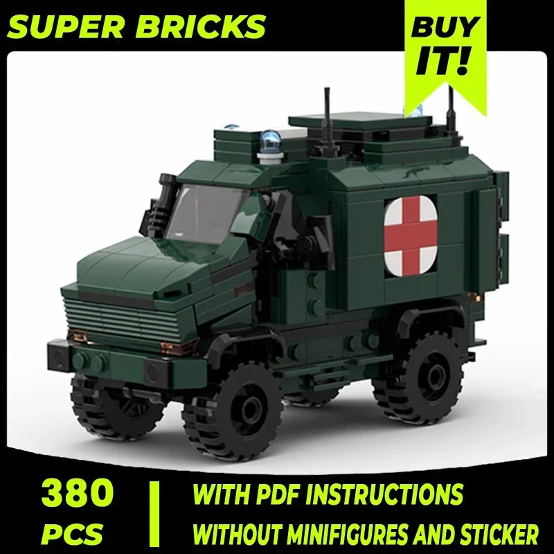 Moc Building Bricks Military Model Belgian Army Armored Ambulance Technology Modular Blocks Gifts Toys For Childen DIY Assembly