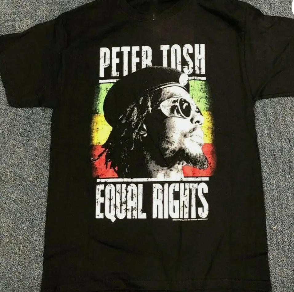 VINTAGE Peter Tosh Equal Rights Shirt Short Sleeve Black Unisex S-234XL