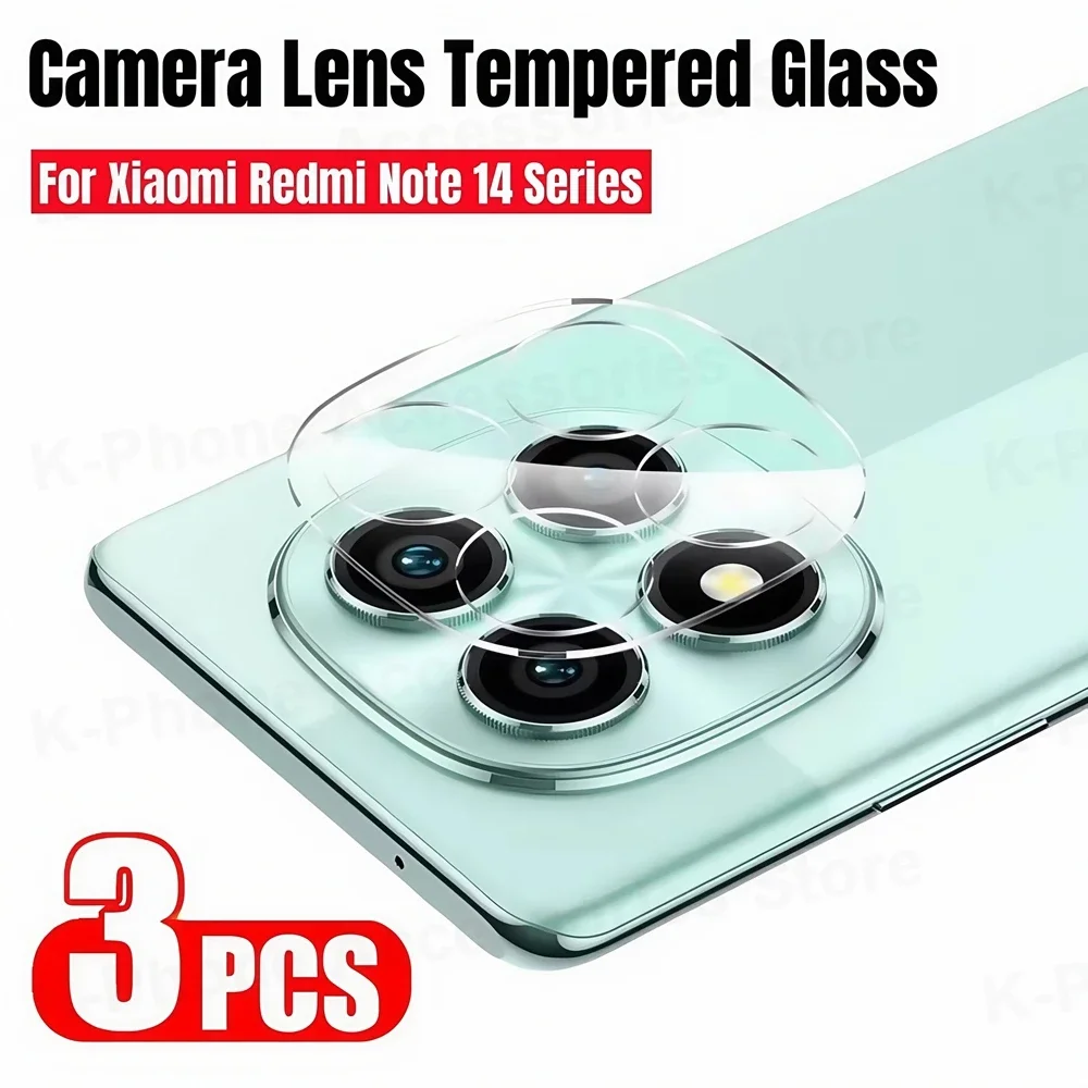 

3D Camera Tempered Glass For Xiaomi Redmi Note 14 Pro Plus Lens Ring Protector Cover For Redmi Note13 Note14 Pro Plus Lens Film